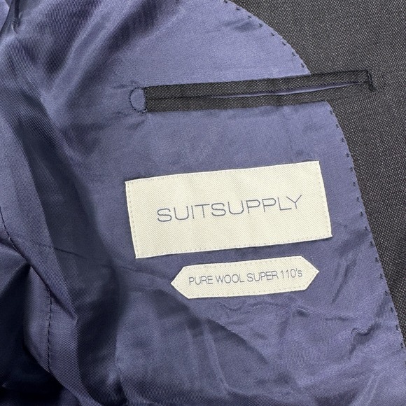 SUITSUPPLY Napoli Blazer Men's 32 Straight Slim‎ Cut Wool 2 Button Zignone Gray - Picture 4 of 14